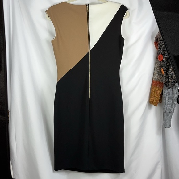 Tommy Hilfiger sleeveless color block bodycon career dress Sz 4 - Picture 11 of 11